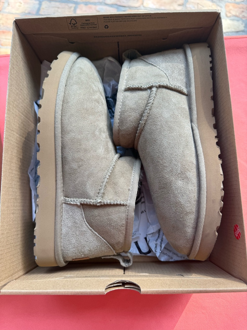 Women’s Ugg Classic Ultra Mini Color Mole Size 7